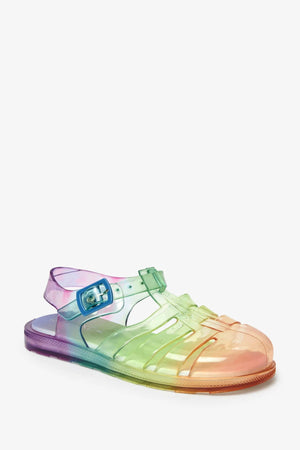 Next - Soft Soled Rainbow Kids Jelly Sandals - 25.5 