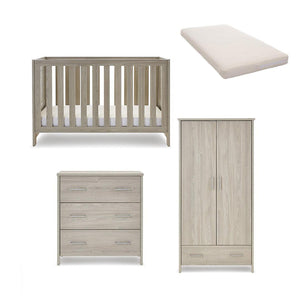 Obaby Nika 3 Piece Room Set - Grey Wash-Nursery Sets-Grey Wash-No Mattress | Natural Baby Shower