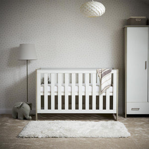 Obaby Nika 3 Piece Room Set - Grey Wash + White-Nursery Sets-Grey Wash & White-No Mattress | Natural Baby Shower