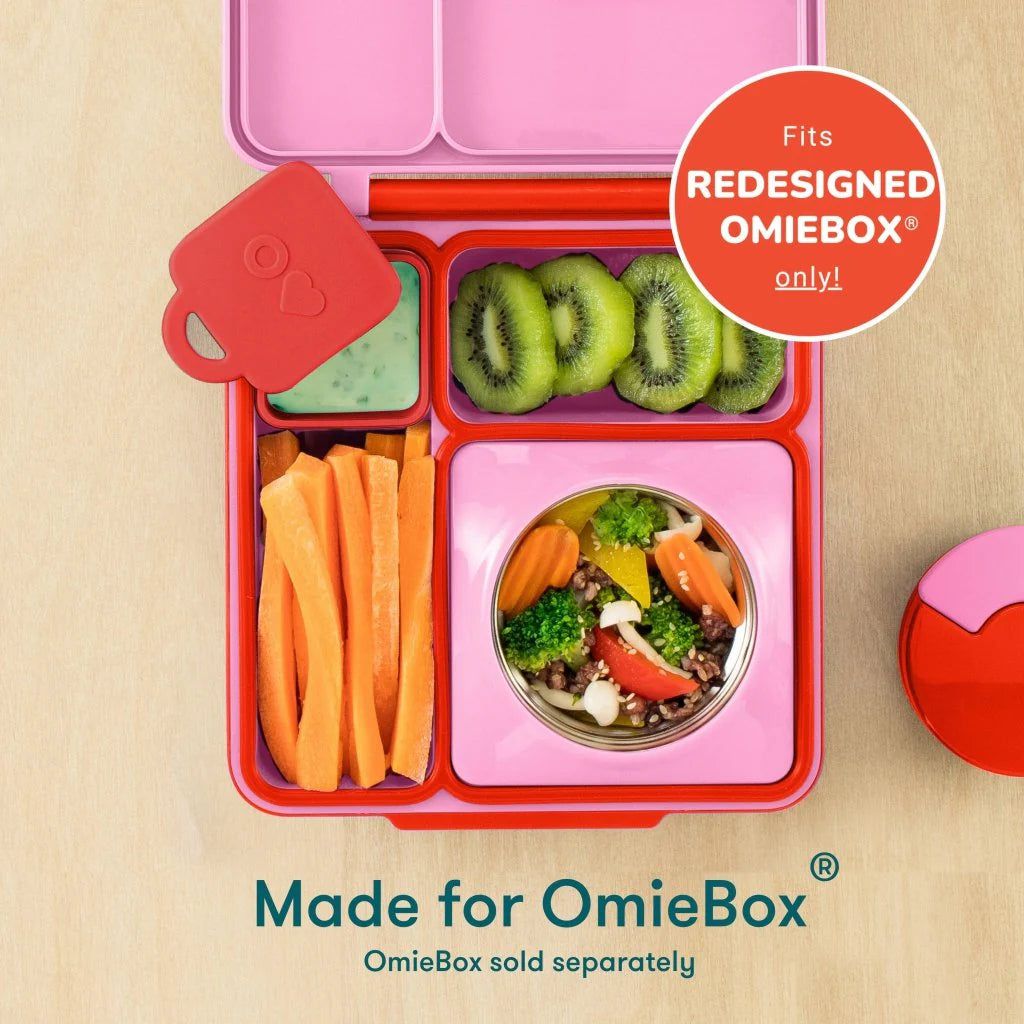 OmieBox Bento Box Inner Compartment Containers 2pcs Red and Yellow