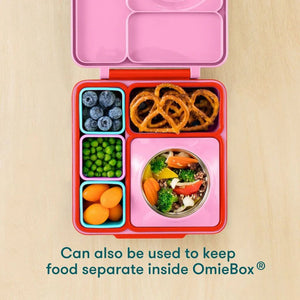 OmieBox Bento Box Inner Compartment Containers 2-Pack Red and Yellow