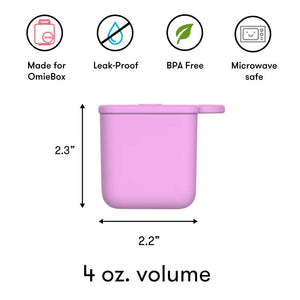 OmieBox Bento Box Inner Compartment Containers 2-Pack Red and Yellow
