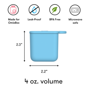 Omiebox - Bento Box Inner Divider Cups 2pc Blue/Green