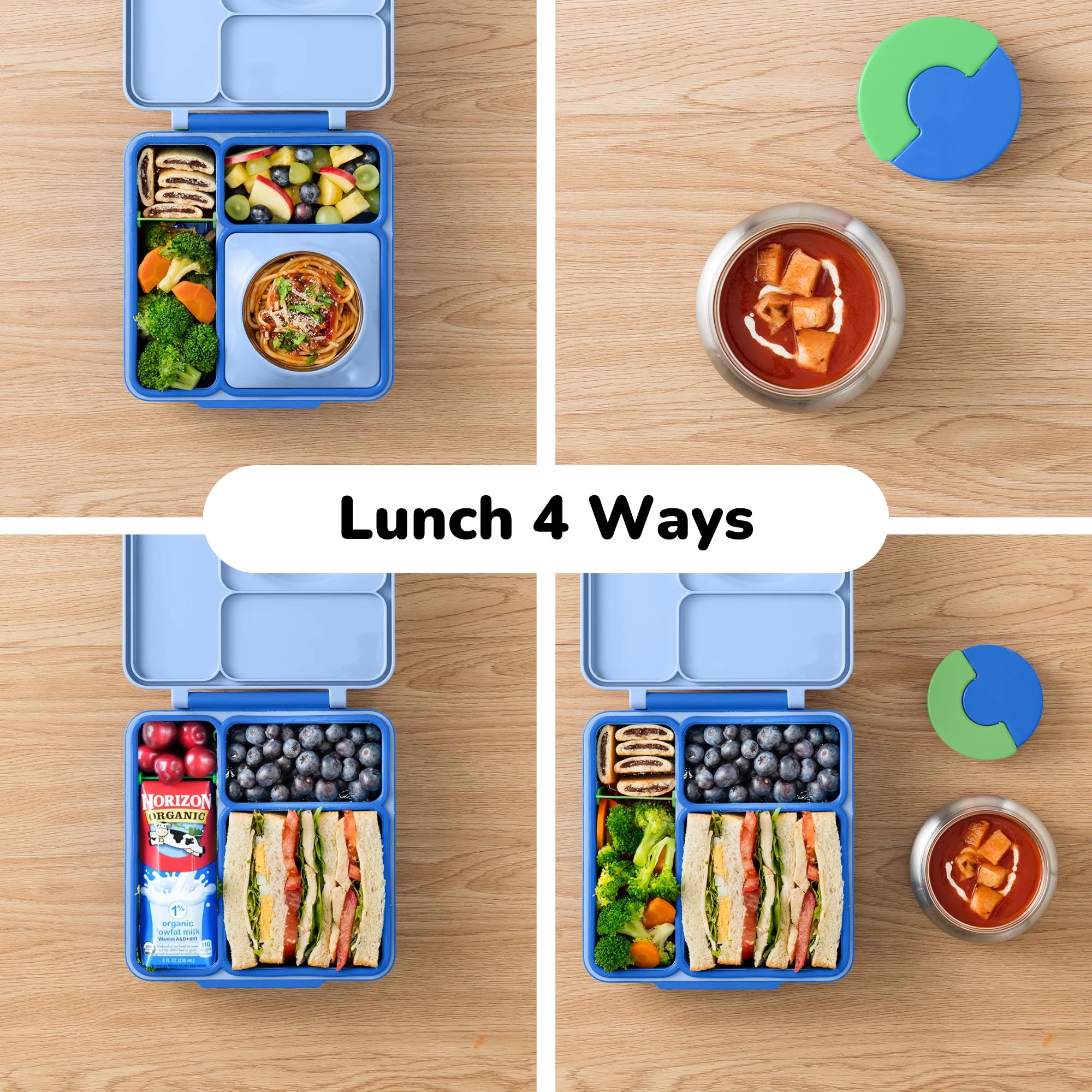 Omiebox - Insulated Ocean Blue Bento Lunch Box