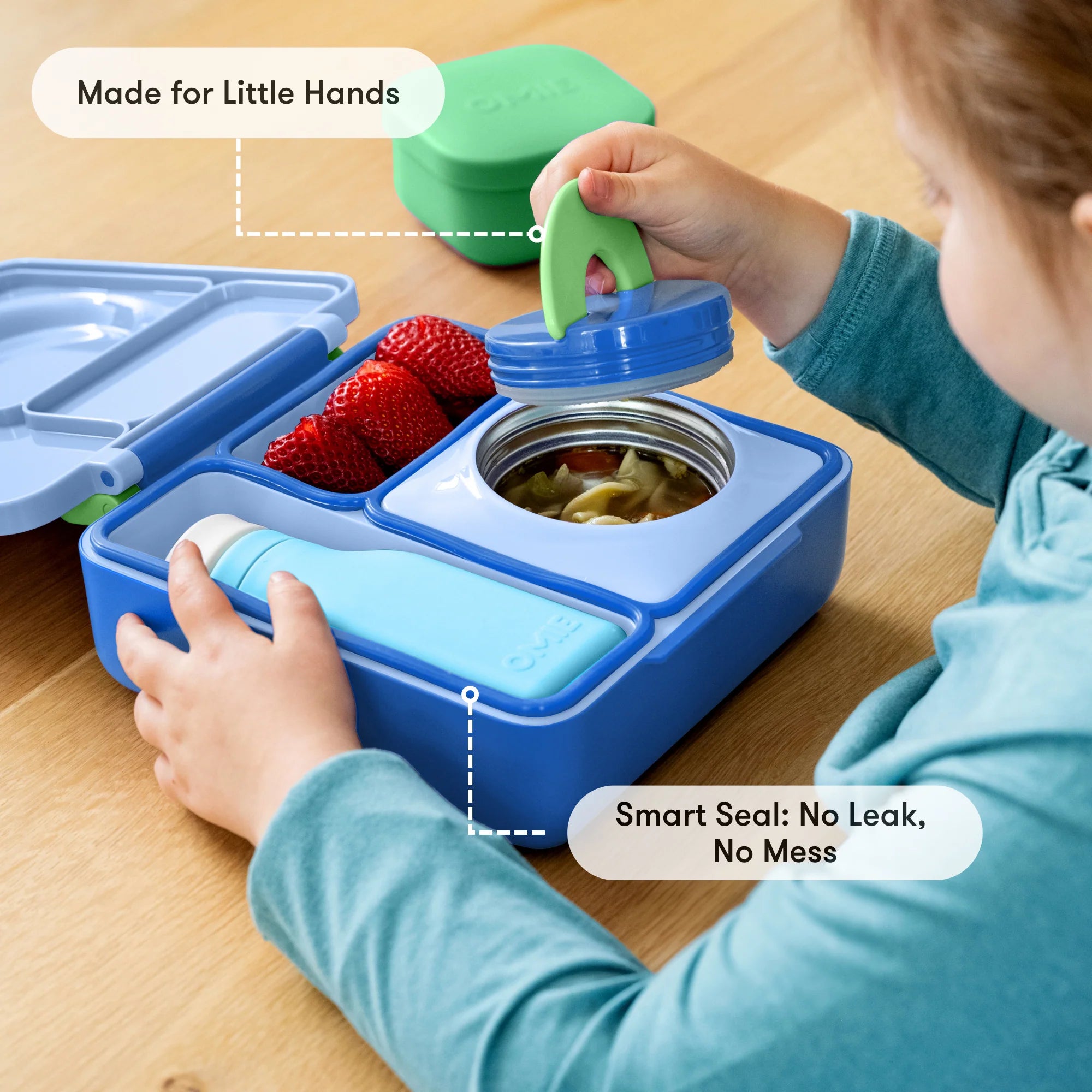 Omiebox - Insulated Ocean Blue Bento Lunch Box