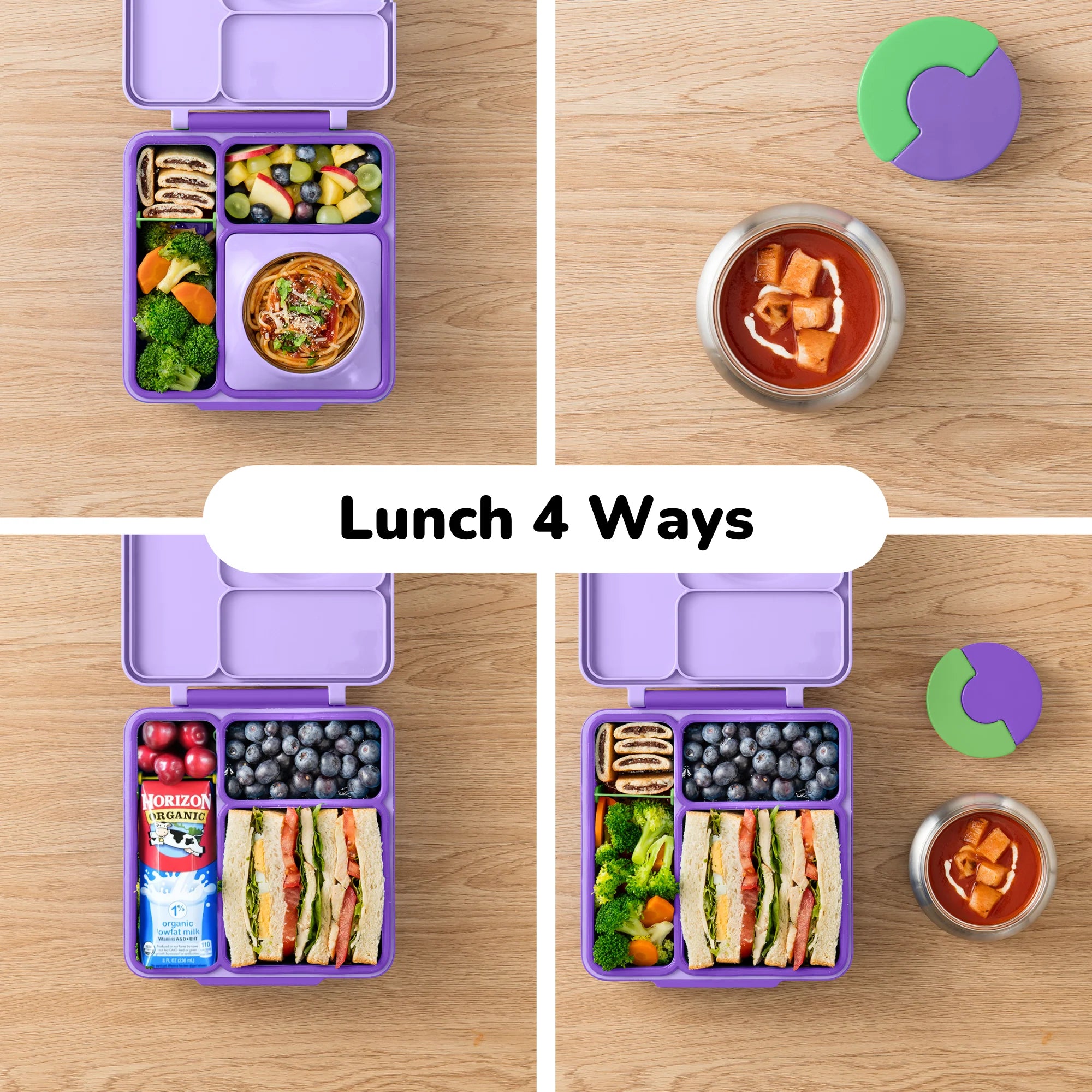 Omiebox - Insulated Lilac Purple Bento Lunch Box