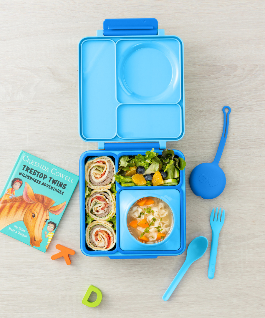 Omiebox - OmiePod Capri Blue Silicone Fork and Spoon Set