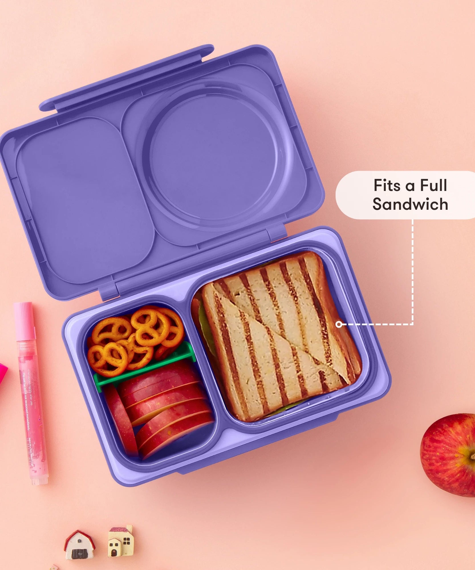 Omiebox - UP Heat Insulated 2nd Generation Galaxy Purple Bento Lunch Box