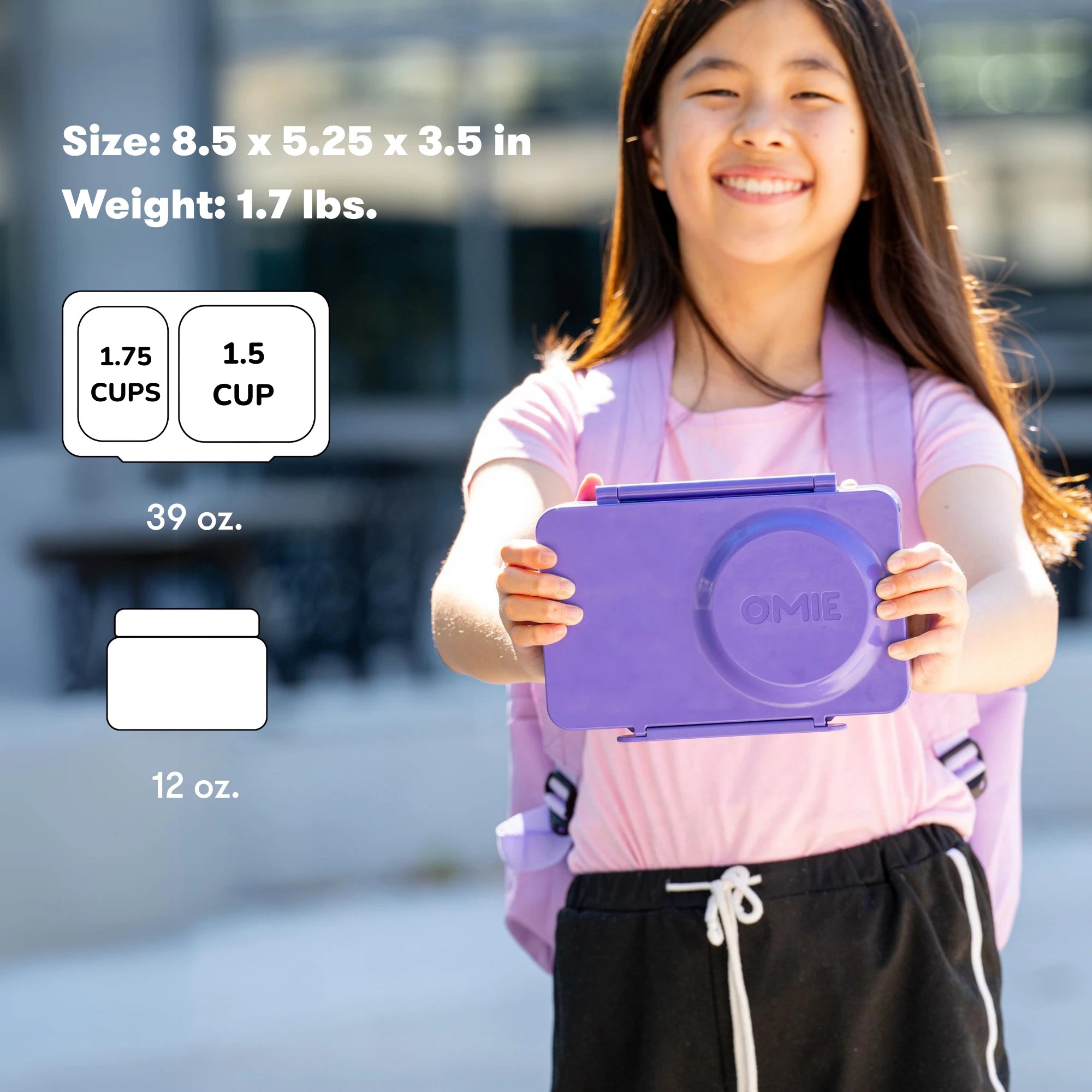 Omiebox - UP Heat Insulated 2nd Generation Galaxy Purple Bento Lunch Box