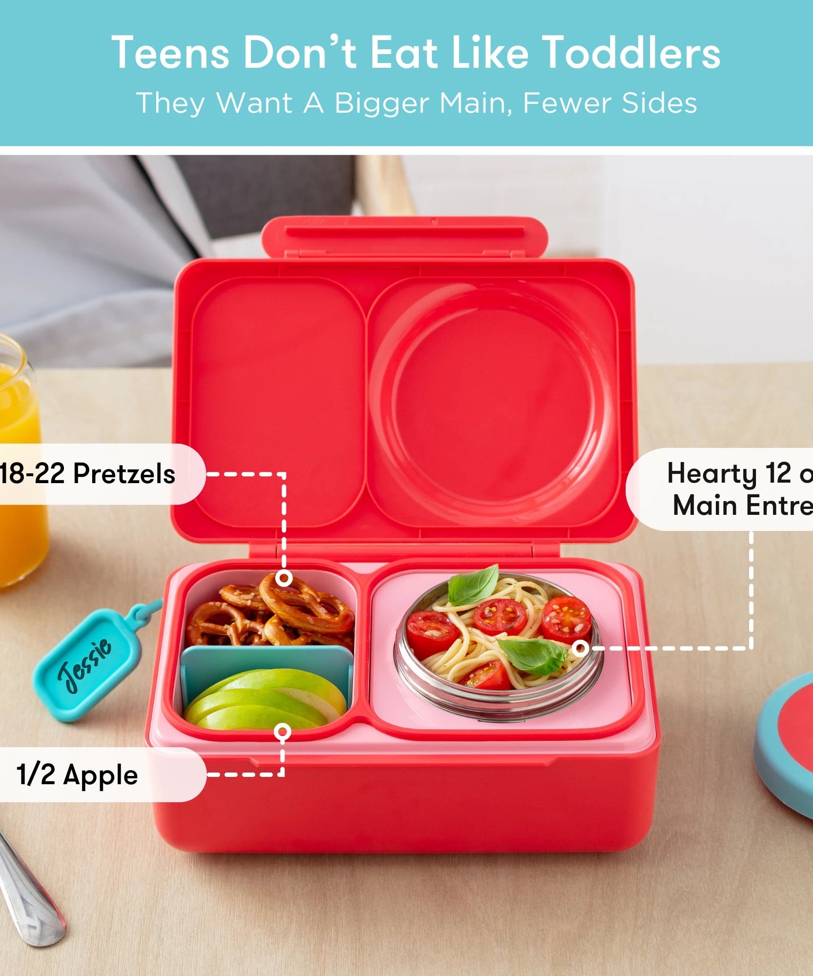 Omiebox - UP Heat Insulated 2nd Generation Cherry Pink Bento Lunch Box