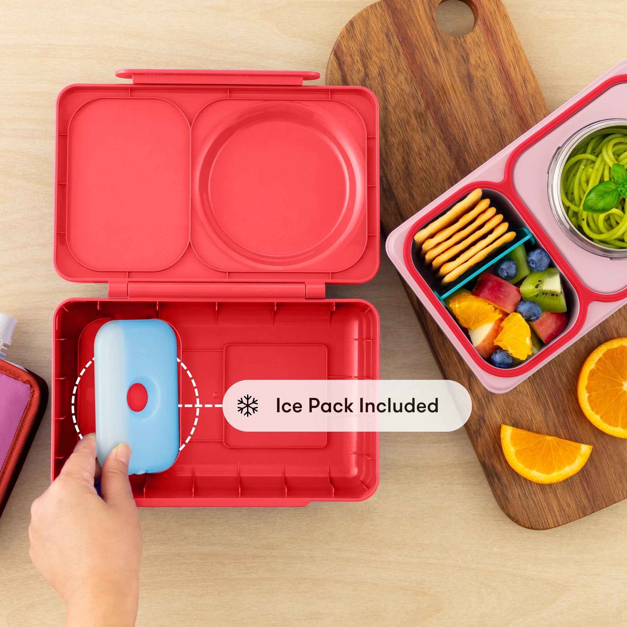 Omiebox - UP Heat Insulated 2nd Generation Cherry Pink Bento Lunch Box