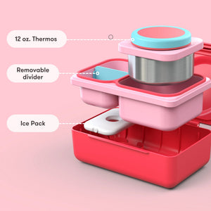 Omiebox - UP Insulated 2nd Generation Cherry Pink Bento Lunch Box