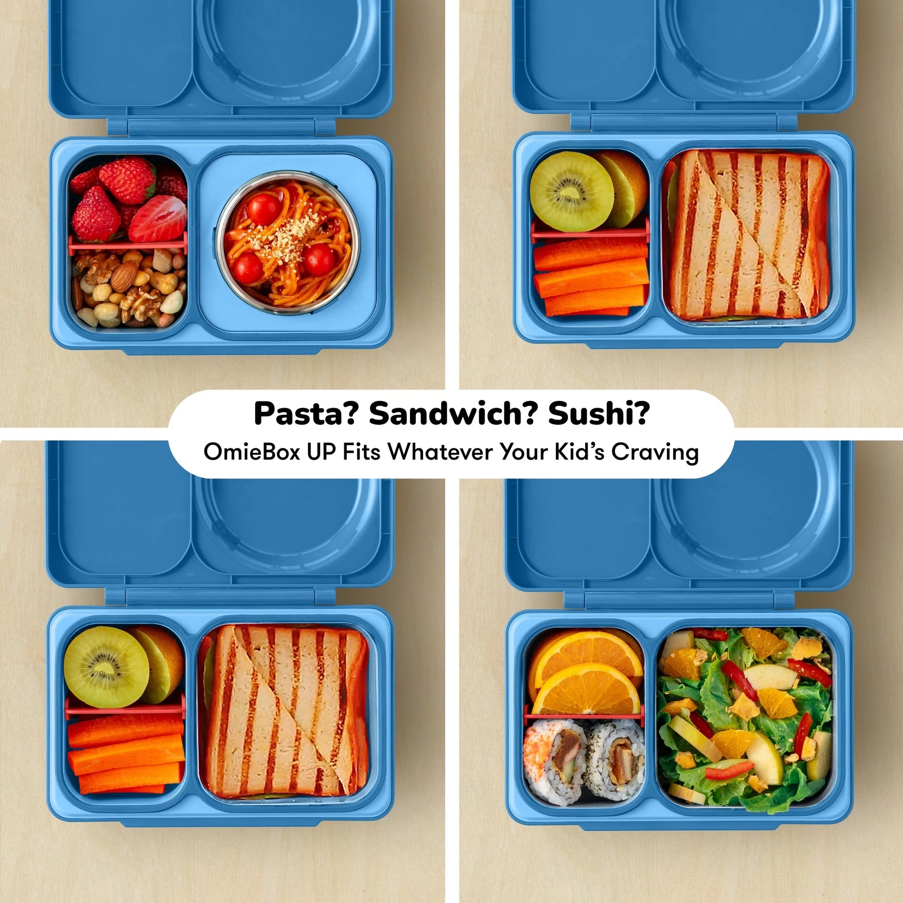 Omiebox - UP Heat Insulated 2nd Generation Cosmic Blue Bento Lunch Box