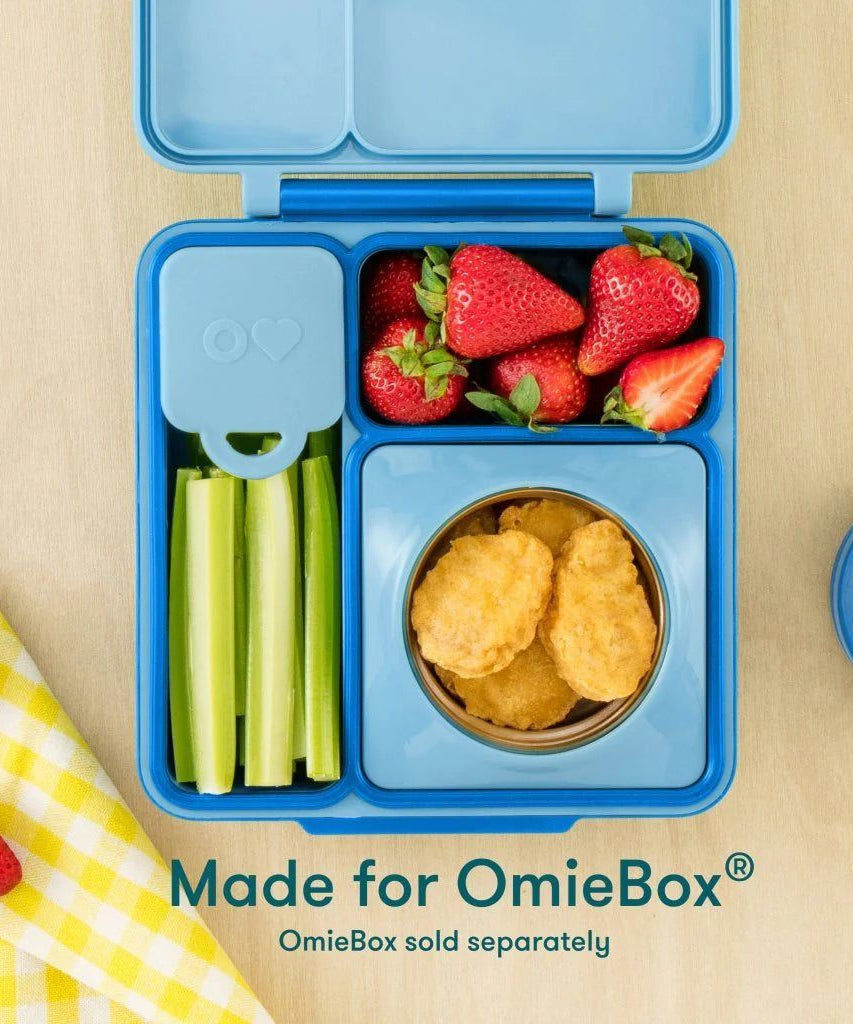 OmieBox Bento Kutusu İç Bölme Kapları 2li Pembe ve Turkuaz-Dinossi
