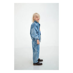 Repose AMS - Organic Cotton Denim Windbreaker | Washed Blue