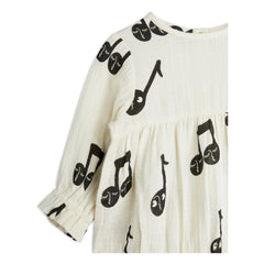 Mini Rodini - Organic Cotton Notes Romper | White
