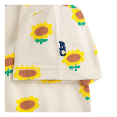 Bobo Choses - Organic Cotton Sunflower Romper | Ecru