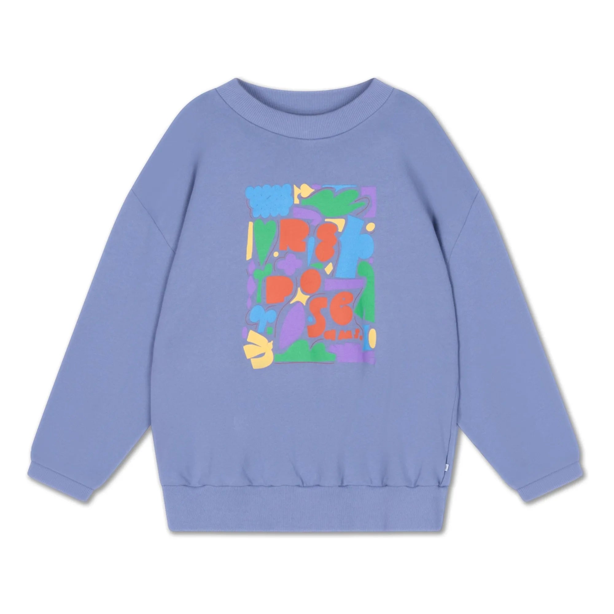 Repose AMS - Oversized Sweat Cozydrop Logo Graphic Organic Cotton | Gray-Blue