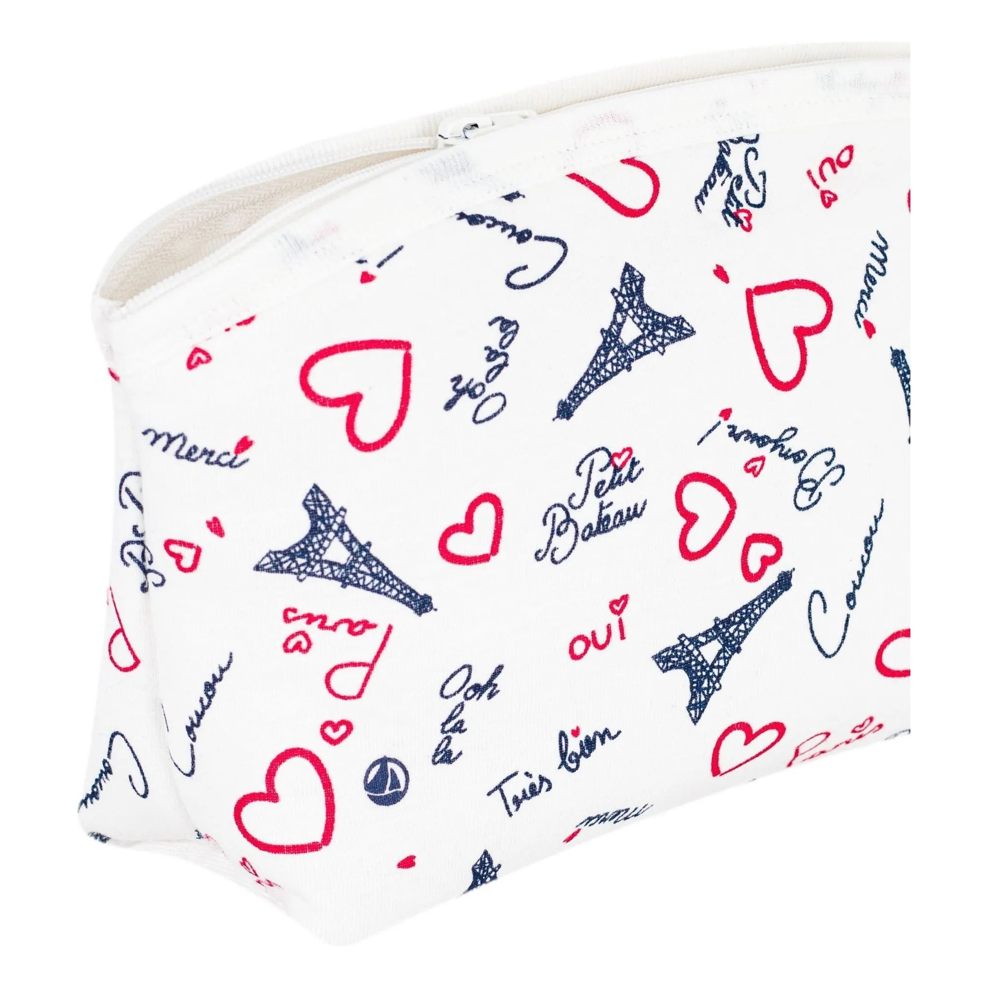 Petit Bateau - Paris Pencil Case Organic Cotton | White