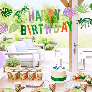 Party Pieces - Explorer Dino Party Happy Birthday Hanging Ornament 