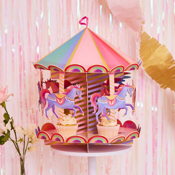Party Pieces - Unicorn Carousel Treat Stand 