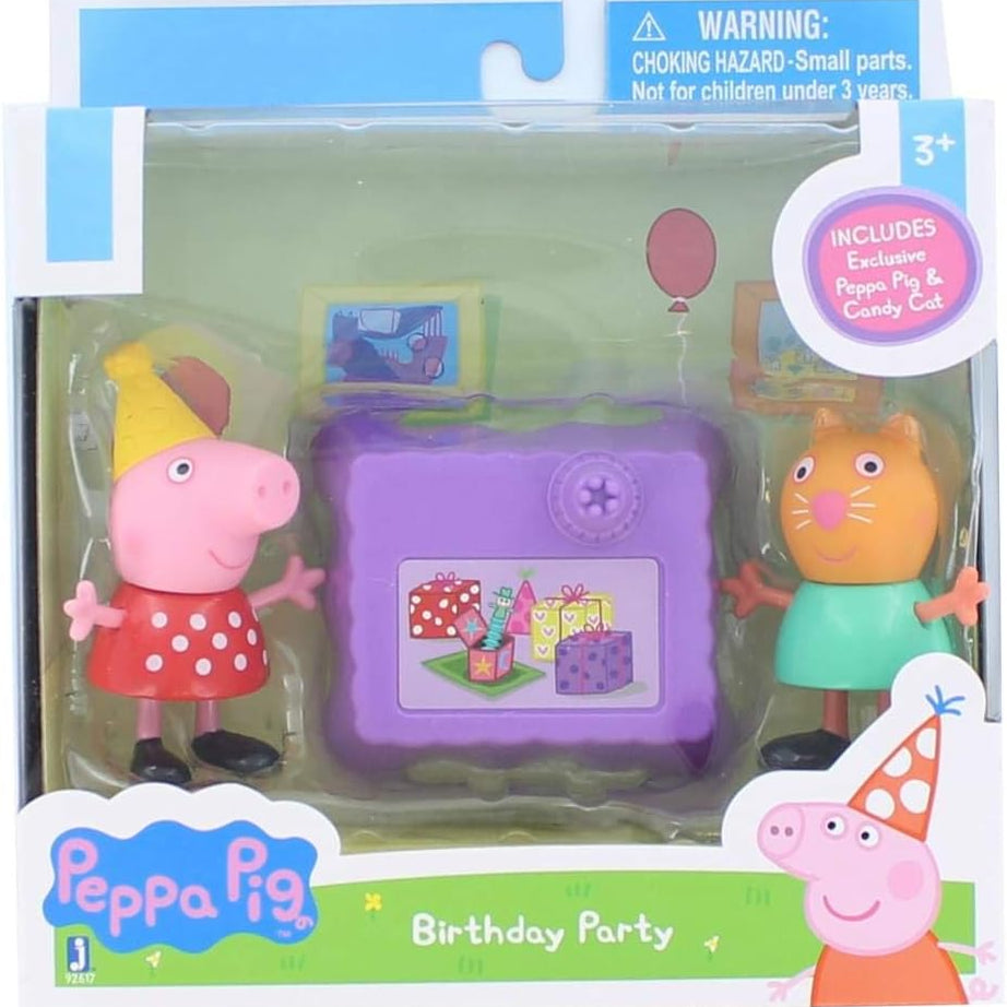 Peppa Pig - Peppa & Candy Cat Birthday Party Figure Toy Set