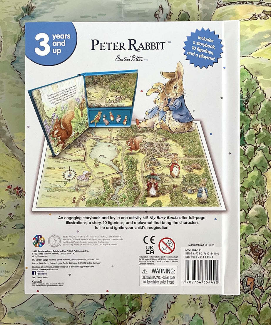 Phidal - Rabbit Peter Figurine Toy English Activity and Story Book