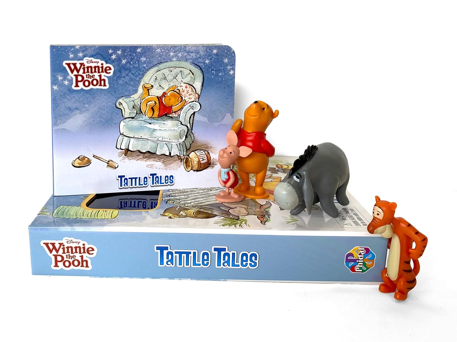 Phidal - Winnie the Pooh Tattle Tales Figurine Toy English Activity and Story Book