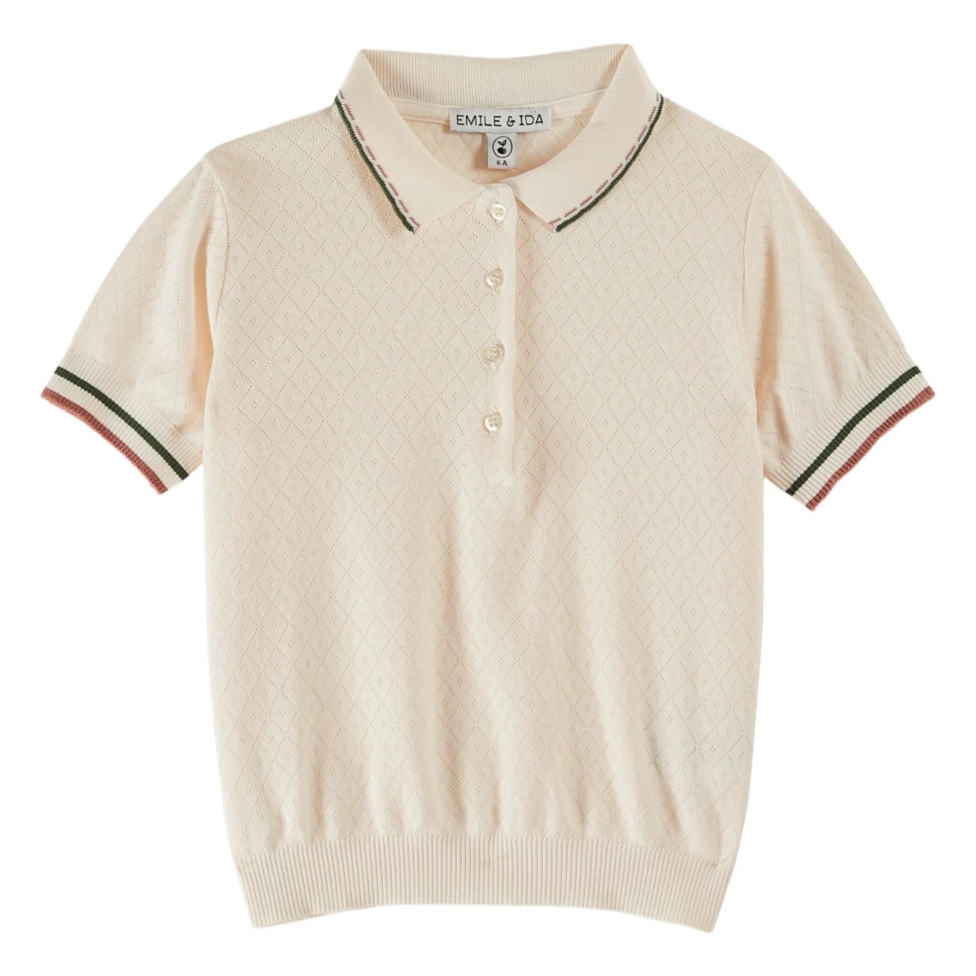 Emile et Ida - Polo Pointelle | Cream