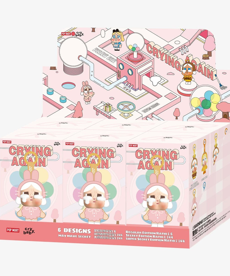 Pop Mart - Original Crybaby Crying Again Series Vinyl Plush Doll Surprise Blind Box
