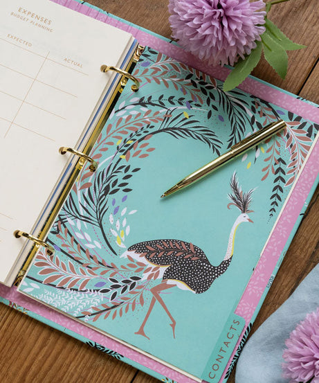 Portico Designs - Sara Miller: Ostrich and Palm Trees Organizer Planner