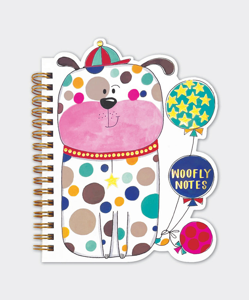 Rachel Ellen - Polka Dot Dog Shaped Wire Bound Notebook