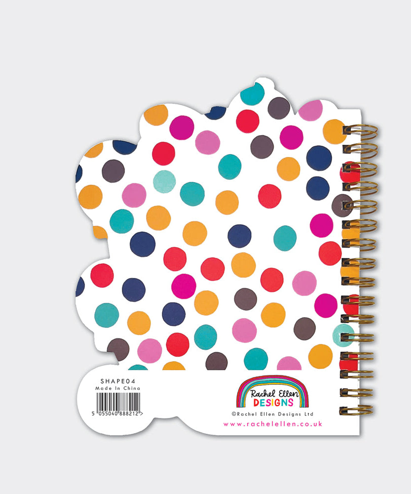 Rachel Ellen - Polka Dot Dog Shaped Wire Bound Notebook