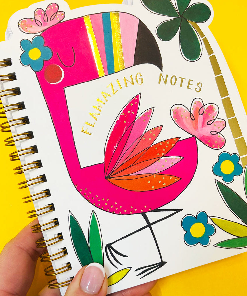 Rachel Ellen - Flamingo Shaped Wire Bound Notebook