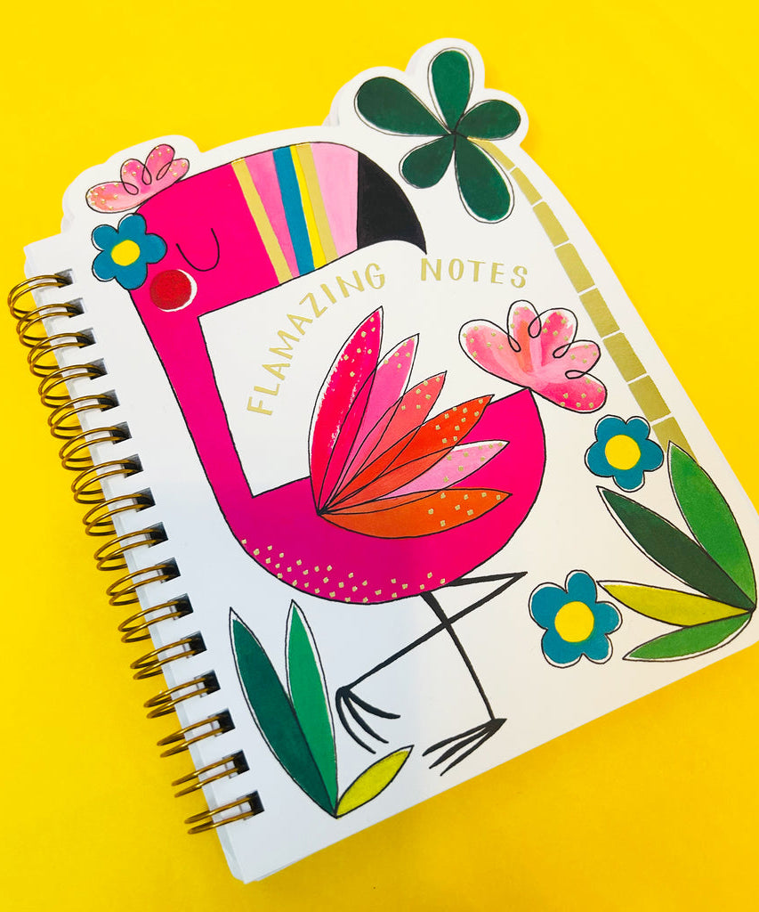 Rachel Ellen - Flamingo Shaped Wire Bound Notebook