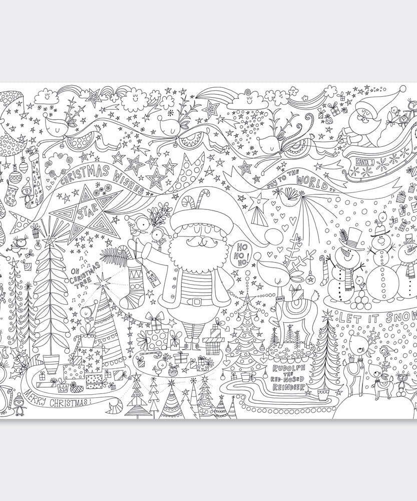 Rachel Ellen - Santa Claus and Friends Giant Coloring Posters