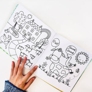 Rachel Ellen - On The Farm Sticker Scene Colouring and Activity Book