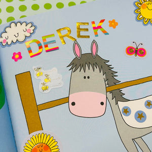 Rachel Ellen - On The Farm Sticker Scene Colouring and Activity Book
