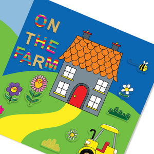Rachel Ellen - On The Farm Sticker Scene Colouring and Activity Book