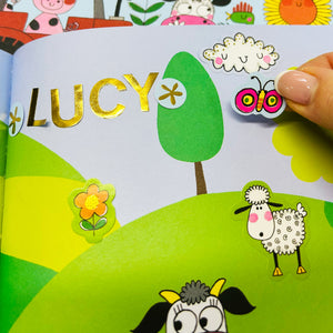 Rachel Ellen - On The Farm Sticker Scene Colouring and Activity Book