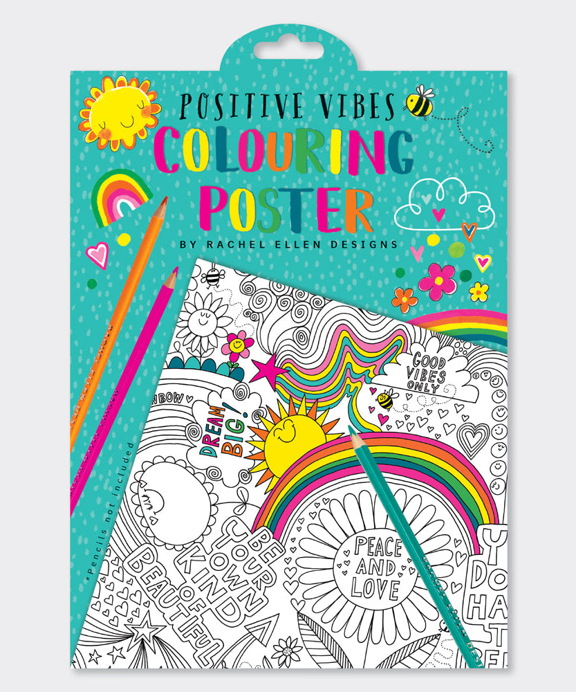 Rachel Ellen - Positive Vibes Dev Coloring Posters
