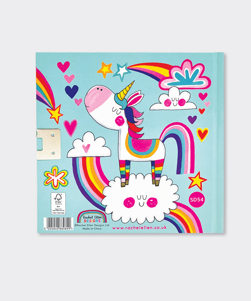 Rachel Ellen - Rainbow Unicorn Lockable Secret Diary