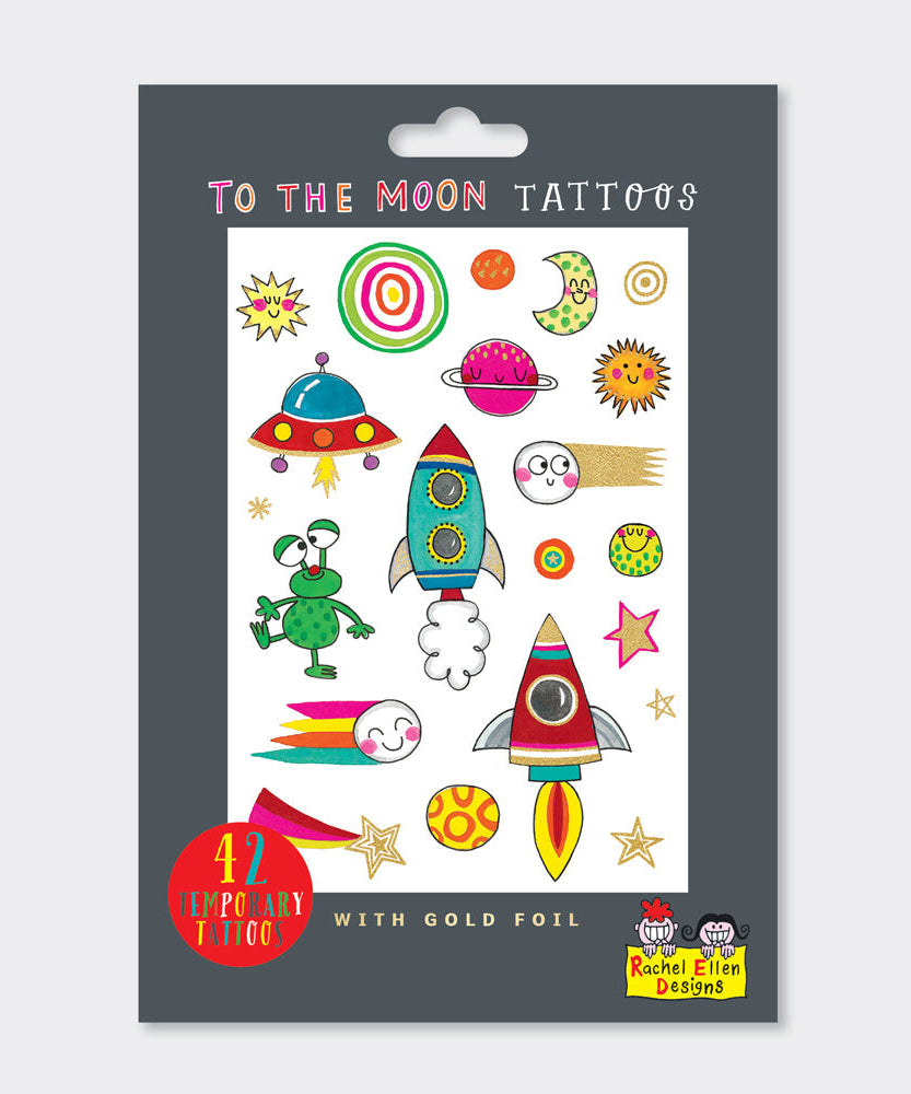 Rachel Ellen - To The Moon Children's Temporary Tattoos