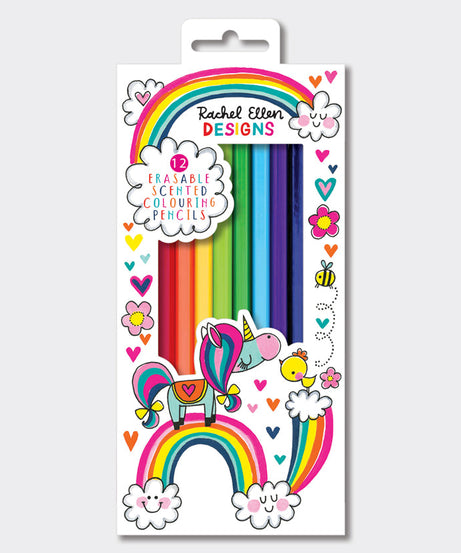 Rachel Ellen - Unicorns Scented and Eraser Colored Pencil Set