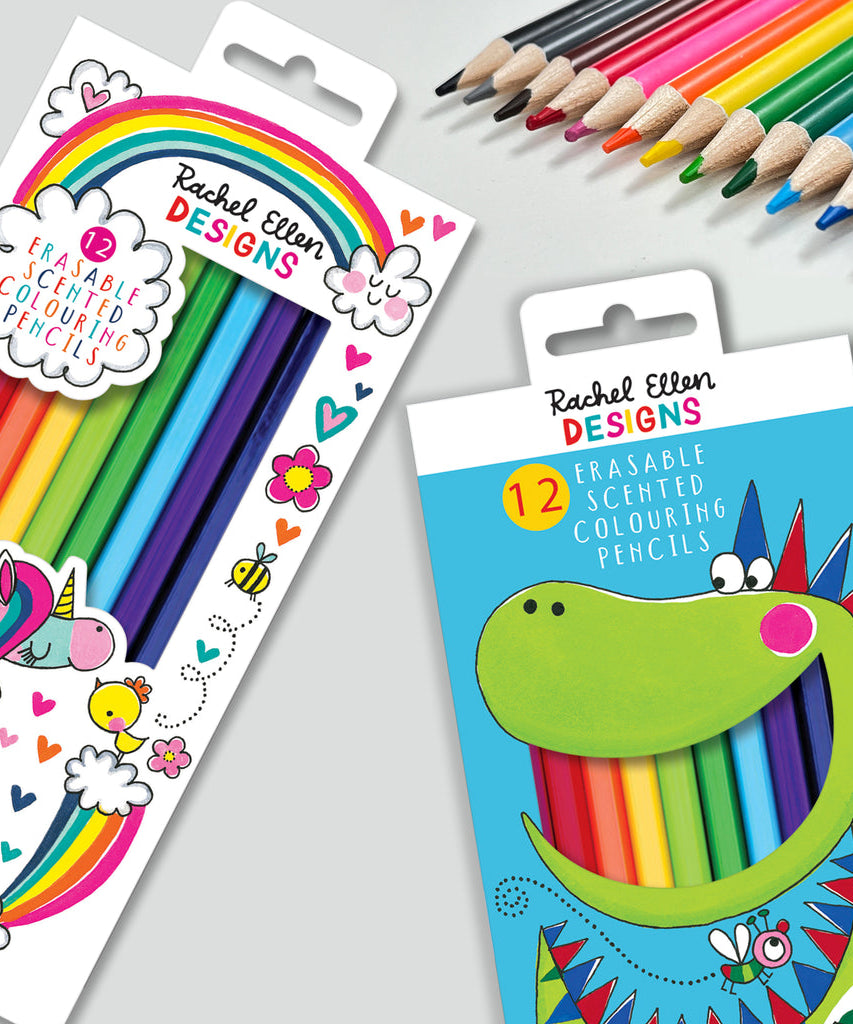 Rachel Ellen - Unicorns Scented and Eraser Colored Pencil Set
