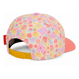 Hello Hossy - Retro Flowers Curved Visor Hat | Pink