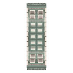 Layered - Röllakan Hilma Wool Runner Rug | Green