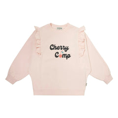 Tocoto Vintage - Fırfırlı Kiraz Sweat | Soluk Pembe