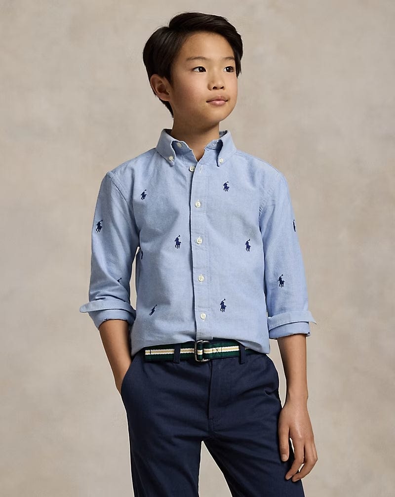 Ralph Lauren Boys Logo Shirt in Blue