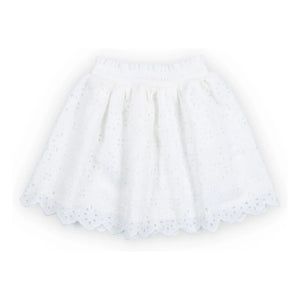 the new society - Sakura Embroidered Skirt | White